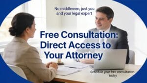 A free consultation should give you direct access to the attorney handling your case, not